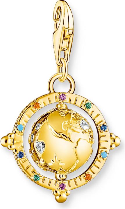Immagine prodotto Thomas Sabo Ciondolo a forma di globo colorato placcato oro (Argento 925)