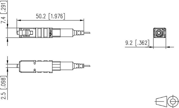 Immagine prodotto Metz Connect BTR NETCOM 1509QAEO010C-E Connettore in fibra ottica SC (1509QAEO010C-E) (Cavo di rete)