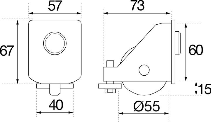 Actual product image Ibfm Fitting set for cantilever doors K2160 max. door width 5 m, galvanised steel