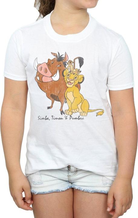 Produktbild Disney The Lion King Classic Simba Timon And Pumbaa TShirt Mädchen (140, 146)