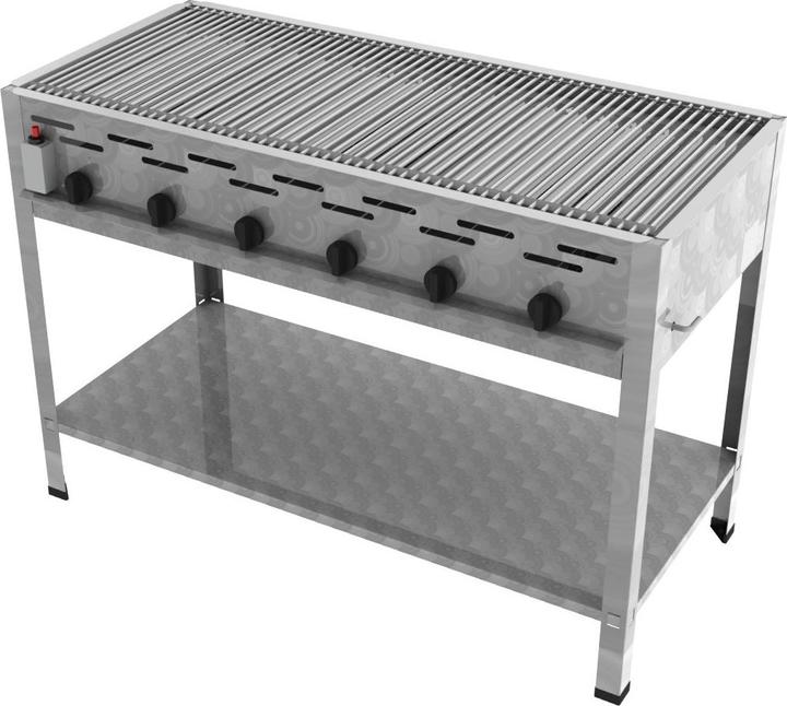 Produktbild ChattenGlut Gasbräter 6-flammig mit Einzelne Edelstahlstäbe als Rost (27 kW)