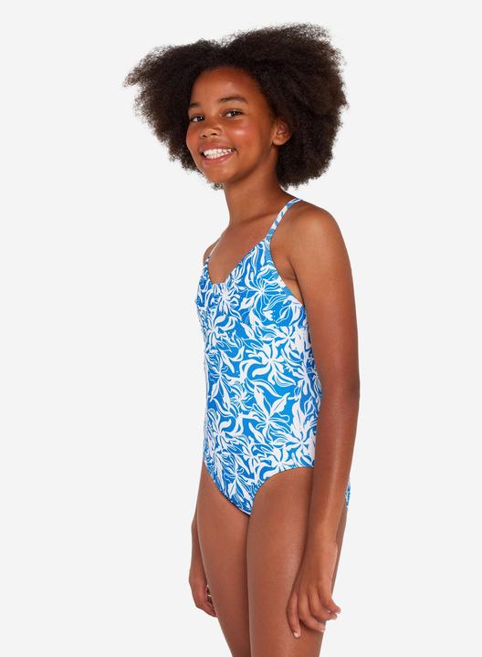 Produktbild Olaian Badeanzug Surfen Mädchen gekreuzte Träger 500 Caly blau/weiss (10, 11, 12)