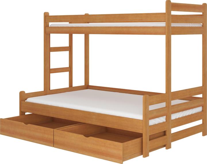 Immagine prodotto ADRK Furniture Letto a castello triplo con materassi BENITO 200x80 (200 x 80 cm)