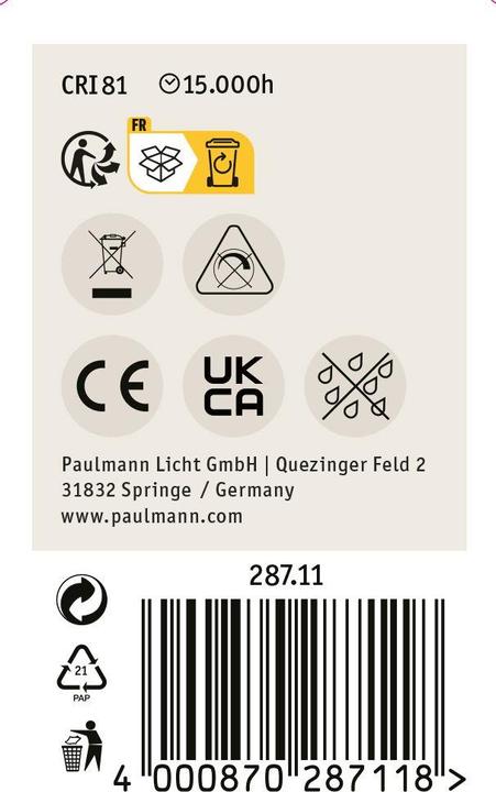 Immagine prodotto Paulmann Goccia (E14, 2.60 W, 260 lm, 1 x, F)
