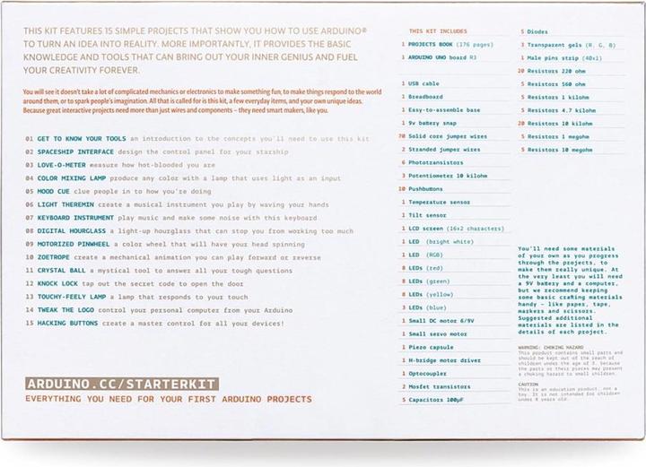 Actual product image Arduino Starter Kit German
