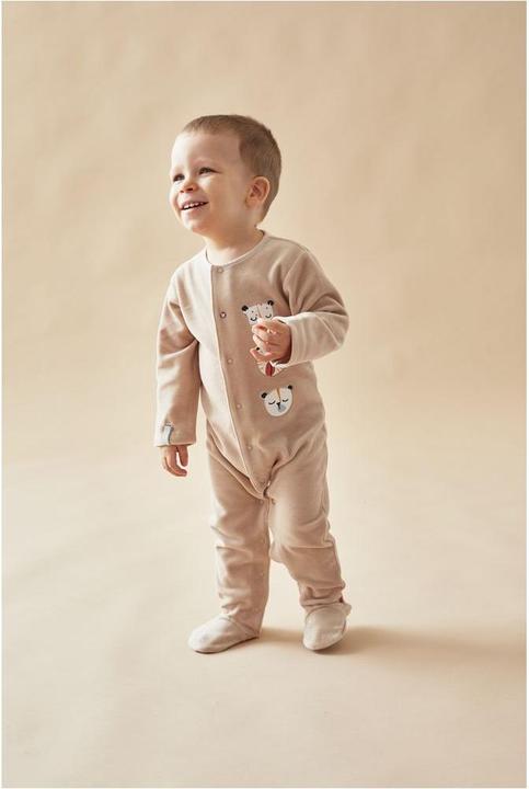Actual product image Noukies Romper suit velour with tiger heads beige size 74 (74)