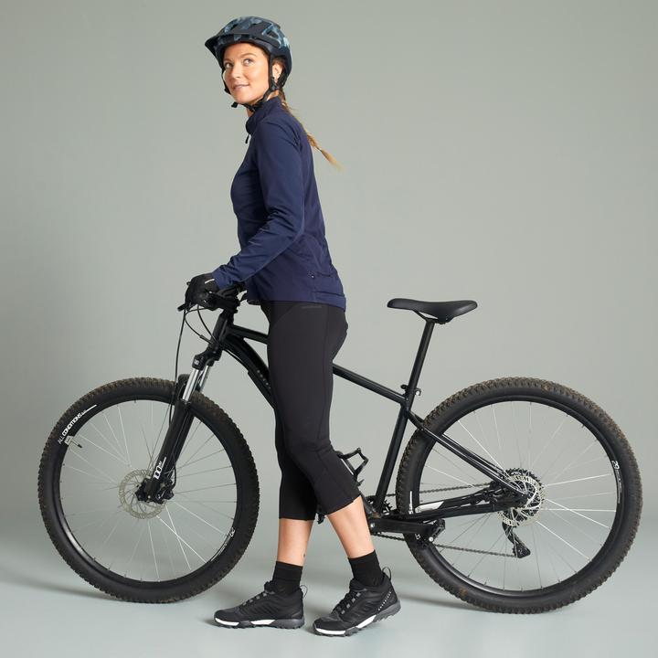 Immagine prodotto Rockrider Pantaloni 3/4 legging MTB donna nero (S)