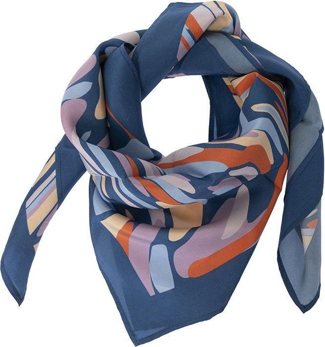 Changemaker Seidenfoulard Fluid Confetti 100%Seide 90x90cm blau/rot/lila