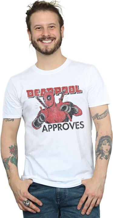 Immagine prodotto Deadpool Approves Maglietta Uomo (L)