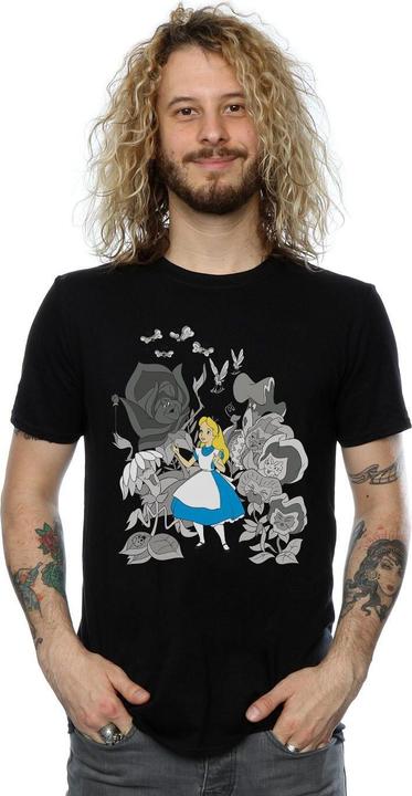 Actual product image Disney Mens Alice In Wonderland Flowers T-Shirt (3XL)