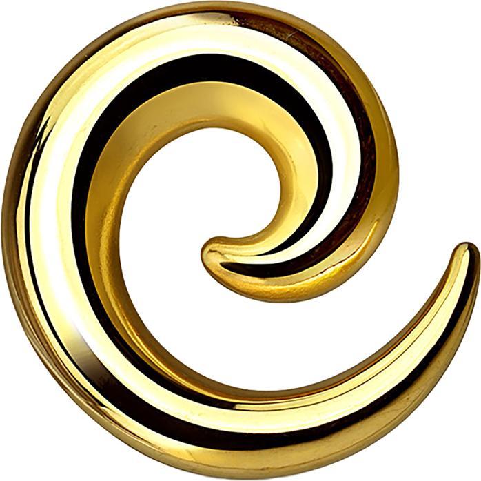 Immagine prodotto Star Piercing Spirale di espansione placcata in oro (senza ottone, Acciaio chirurgico 316L)