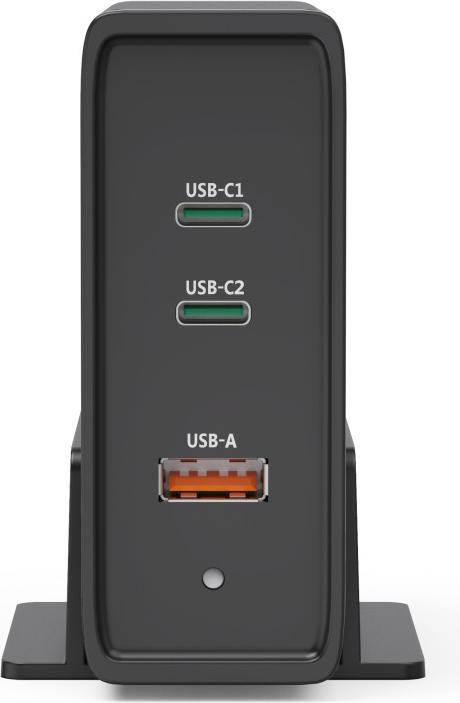 Immagine prodotto Hama Stazione di ricarica USB-C universale, GaN, 3 porte, Power Delivery (PD), 5-28V/140W (140 W)