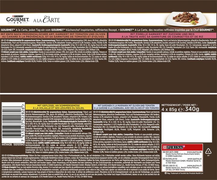 Actual product image Gourmet A la Carte Chefs Fantasies (Adult, 4 pcs., 85 g)