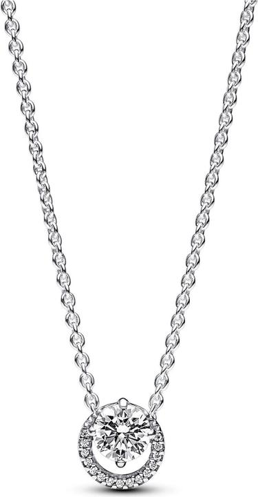 Pandora Halskette Sparkling Round Halo (Sterling Silber 925, 38 - 45 cm)