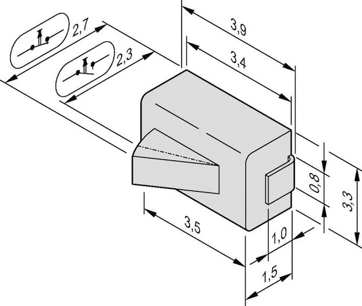 Produktbild Schroff Mikroschalter, Öffner, für AdvancedMC- Carrier (Compact- und Full-size-M