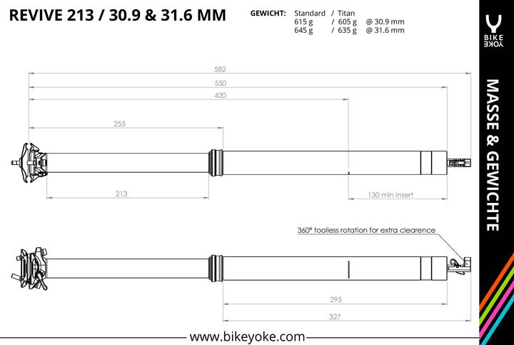 Immagine prodotto BikeYoke Reggisella Revive Dropper Post (ø31.6 mm/213 mm) (31.60 mm)