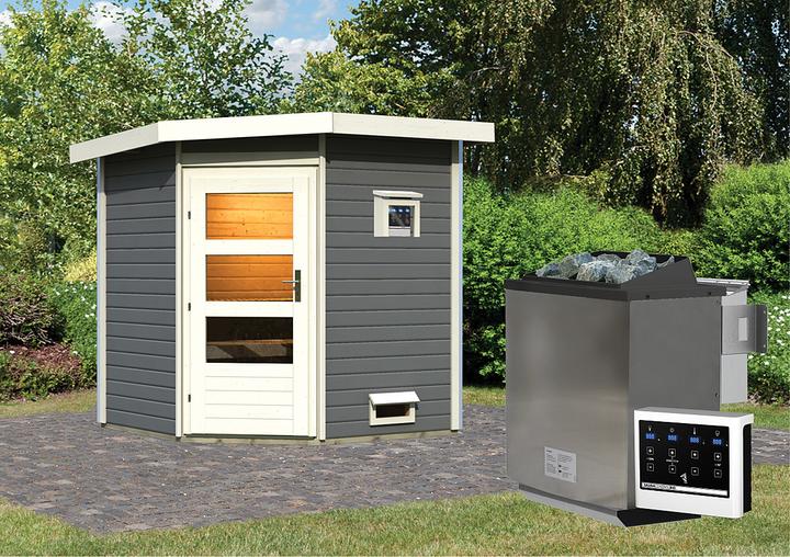 Produktbild Karibu Saunahaus Pekka Eckeinstieg (9 KW Bio externe Steuerung)