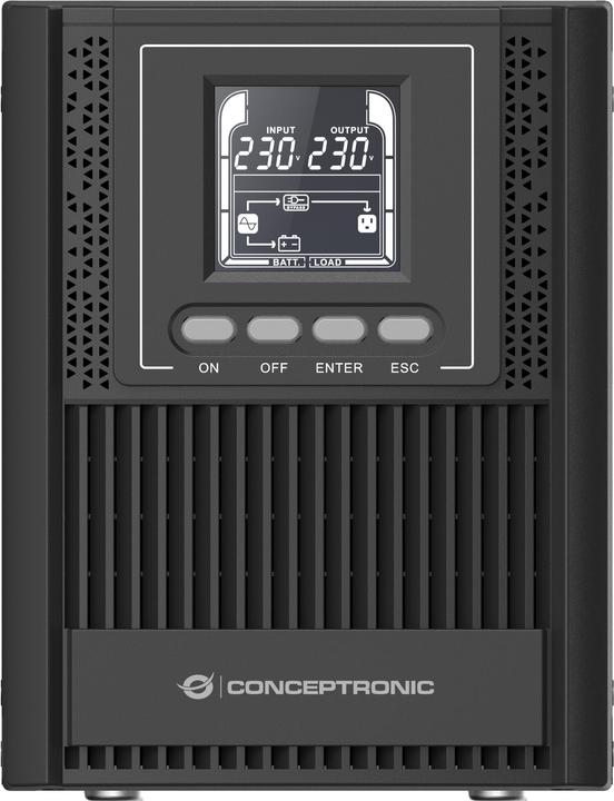 Actual product image Conceptronic ZEUS UPS 1000VA 900W Online UPS,IEC EPO Port (1000 VA, 900 W, Online double converter UPS)