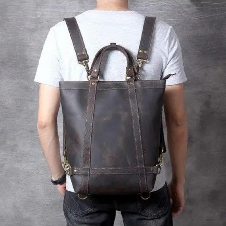 Image du produit Only-Bags.Store Sac à dos en cuir fait main, sacoche en cuir Tote