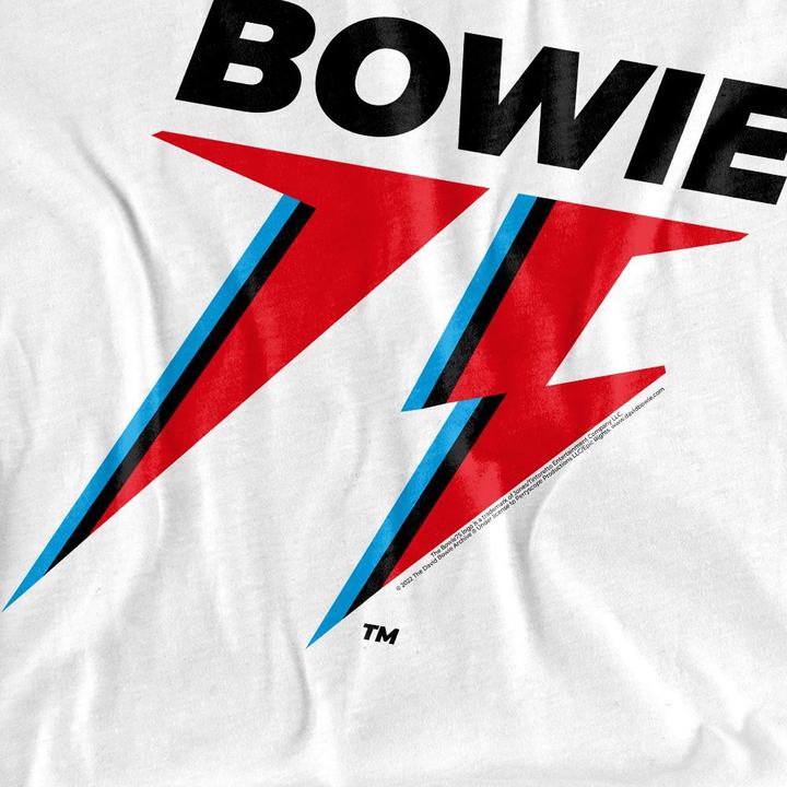 Actual product image David Bowie Unisex Adult 75 Logo T-Shirt (L)