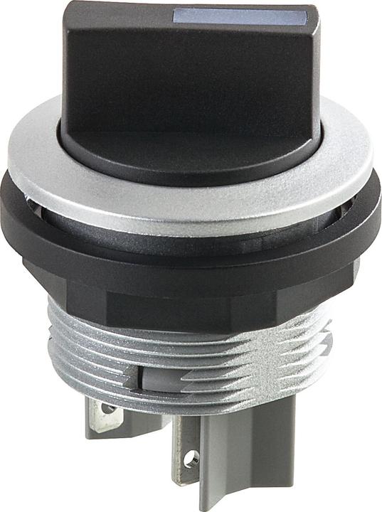 Actual product image Schlegel SWCII selector switch left latching, right momentary, silver SWCII mallet