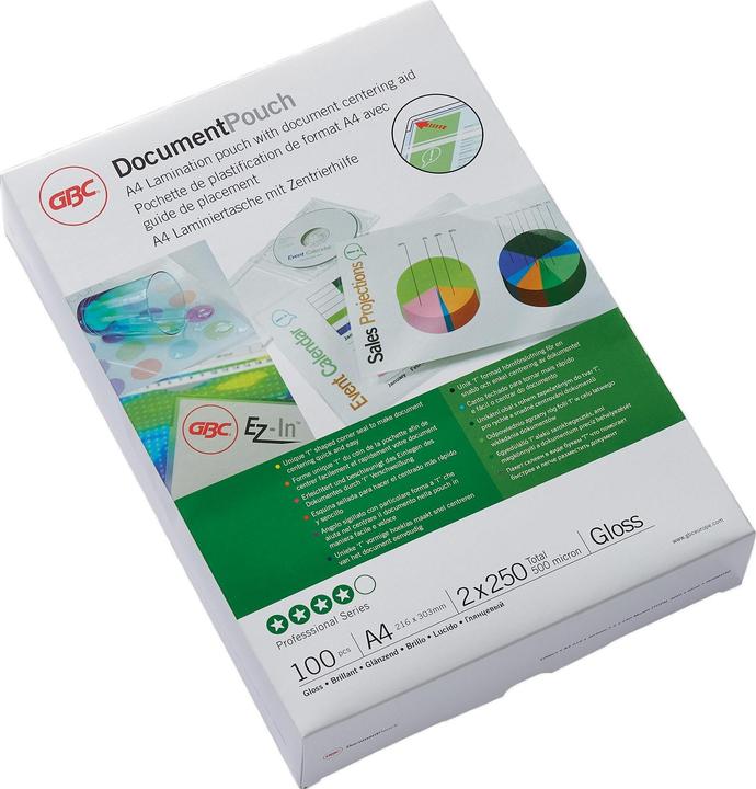 Immagine prodotto GBC Pellicole di laminazione di qualità superiore (A4, 100 Pezzo/i, 250 µm)