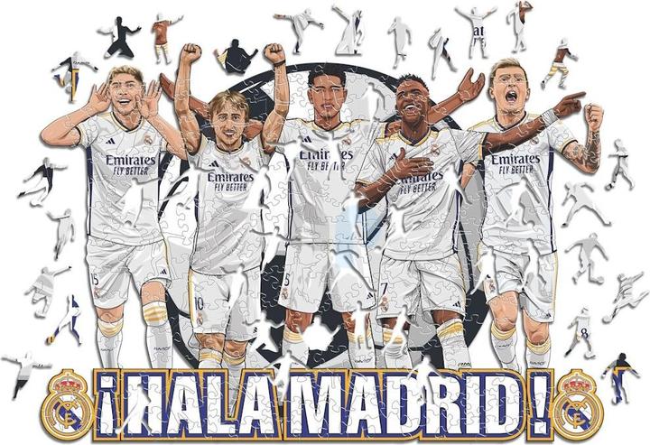 Actual product image Iconic Real Madrid CF - 5 Players - Wooden Puzzle Size M (270 pieces) (270 pieces)