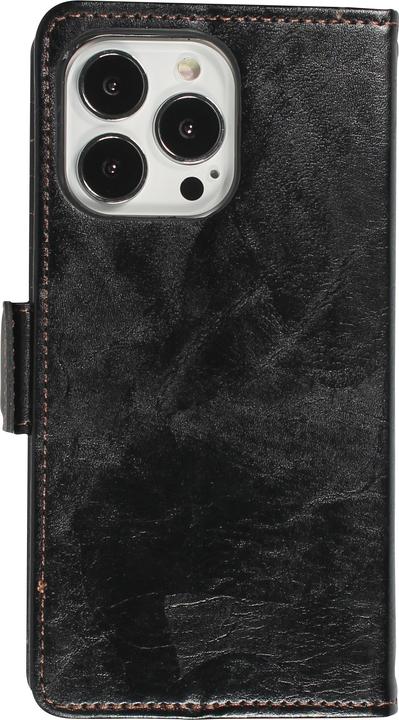 Produktbild PhoneLook Leder Tasche Flip Wallet mit Akzentstreifen & Kartenhalter (Apple iPhone 13 Pro Max)