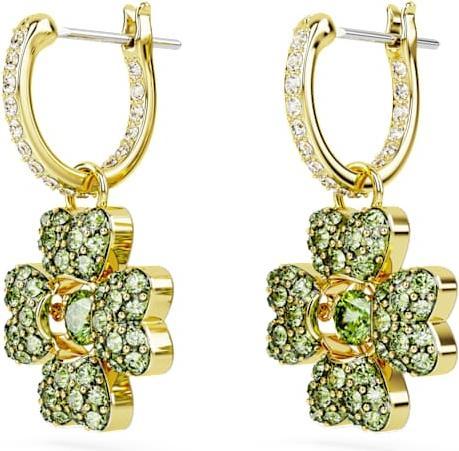 Produktbild Swarovski Idyllia Drop Ohrhänger Glücksklee Grün Gold (Metall)