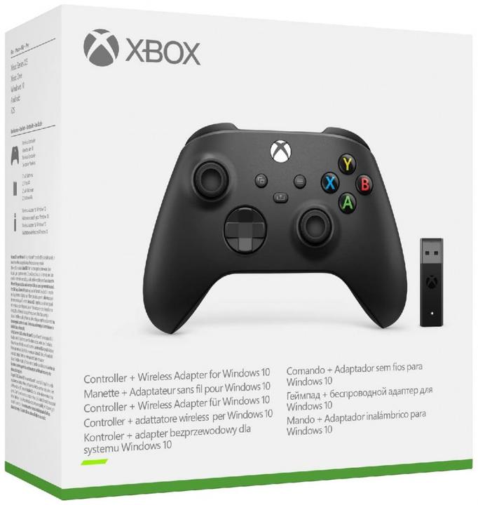 Produktbild Microsoft Xbox Wireless Controller + Wireless Adapter for Windows 10 (Xbox One X, Xbox Series X, PC, Xbox One S, Xbox Series S)