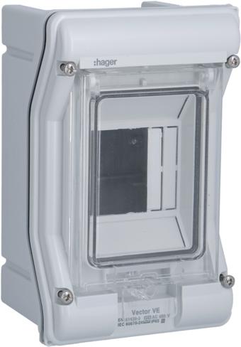 Image du produit Hager HAG VE103SN Vector IP65, 3 PLE, stable aux UV, sans LE (Répartiteur)