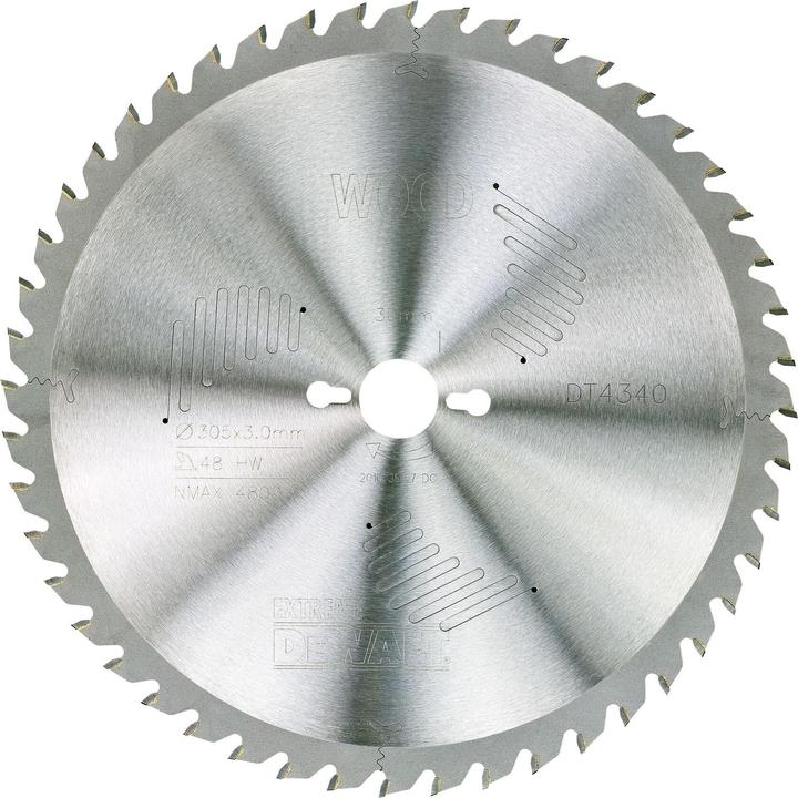 Actual product image DeWalt Stationary circular saw blade universal DT4340 cross sections