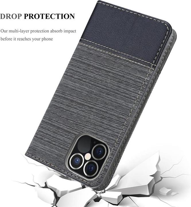 Actual product image Cadorabo Book Jeans Optics Cover (Apple iPhone 12 Pro Max)
