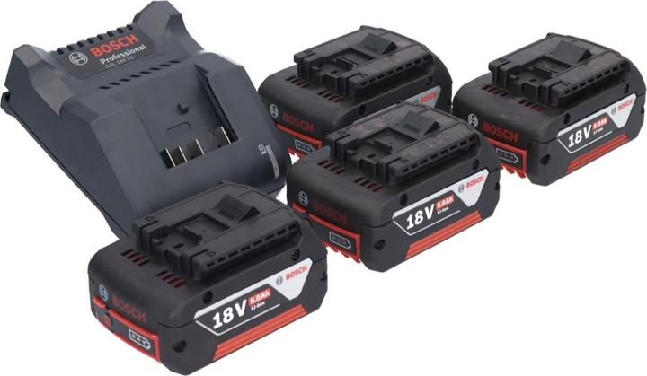 Actual product image Bosch Professional Bosch GAL 18V-20 battery charger 10.8 - 18 V 2 AÂ ( 2607226281 ) + 4x GBA 18 V 5.0 AhÂ battery ( 4x (18 V)
