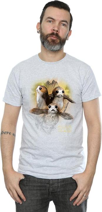 Immagine prodotto Star Wars Maglietta Porg Spazzolato Uomo (M)