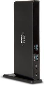 Image du produit Hamlet Station d'accueil USB 3.0 à double affichage DVI et HDMI, hub avec 6 ports USB, LAN ET AUDI (USB-A, USB-B, 6 Ports)