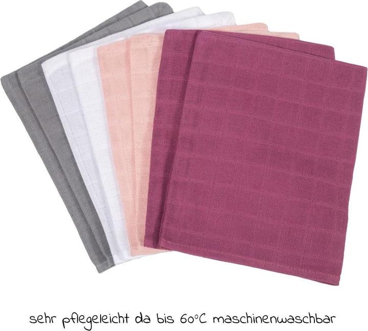 Actual product image Makian Baby flannels & wash mitts Gauze wash mitt 8-pack 15 x 20 cm - Orchid
