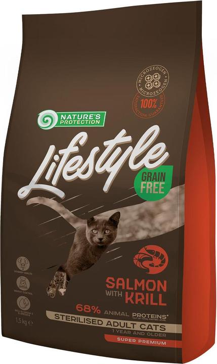 Image du produit Natures Protection Grain Free with Salmon and Krill, 1.5 kg (Adulte, 8 pcs, 1500 g)