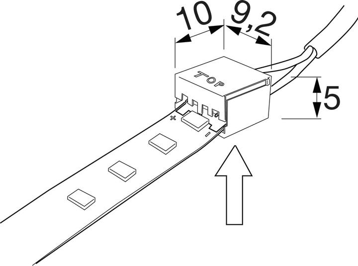 Produktbild Bilton LED-Verbindungsband zu Biltontwo - LED-Streifen mit 2 Clips 1000 mm