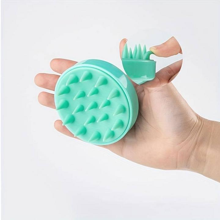 Actual product image PhoneLook Brosse en silicone massage cuir chevelu menthe