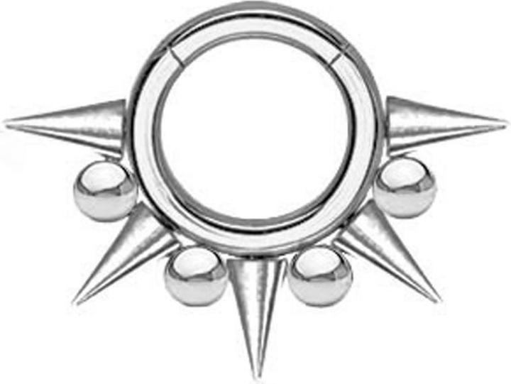 Actual product image Star Piercing Expanding sickle coloured (Surgical steel 316Without brass, Surgical steel 316L)