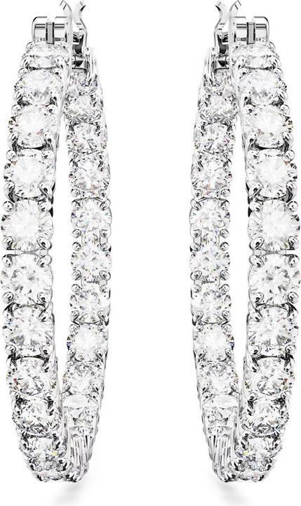 Produktbild Swarovski Matrix Kreolen Rundschliff Weiss (Swarovski Metall)