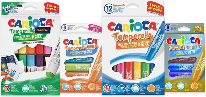 Actual product image Carioca Poster Paint Set Temperello 34 pieces, Multicoloured (Multicoloured, 34 x)