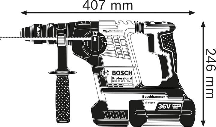 Actual product image Bosch Professional GBH 36 VF-LI Plus (Rechargeable battery operated)