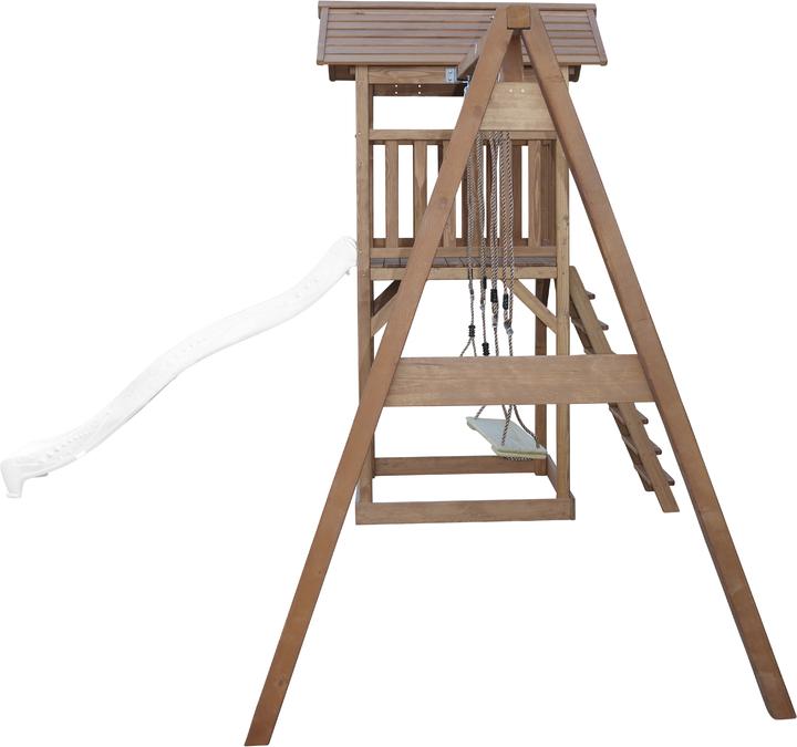 Immagine prodotto Axi Torre da gioco Beach Tower con doppia altalena marrone - scivolo bianco