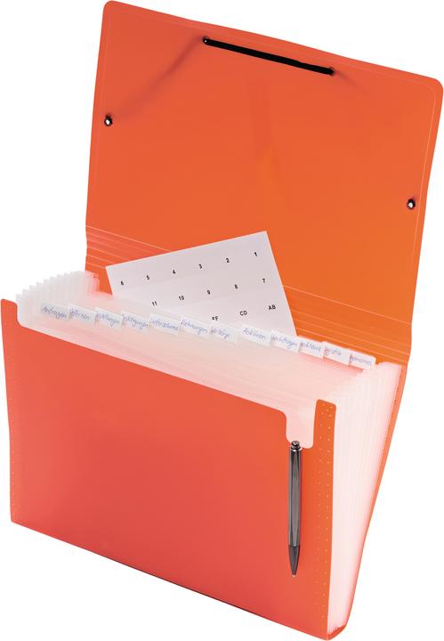 Actual product image Kolma Compartment folder Easy A4 medium 12 tabs orange (A4, 1 x)