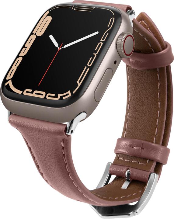 Actual product image Spigen Kajuk Apple Watch Leather Strap 4/5/6/7/8 / SE 40/41 mm Pink (40 mm, 41 mm, Genuine Leather, Apple Watch Series 4, Apple Watch Series 5, Apple Watch Series 6, Apple Watch Series 7, Apple Watch Series 8, Apple Watch Series 9, Apple Watch SE)