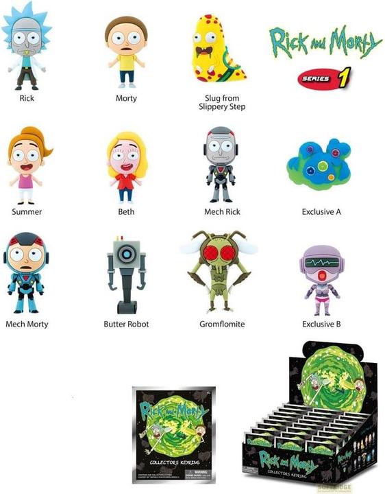 Productafbeelding Monogram Int. Rick and Morty PVC zaklabels Serie 1 Display (24)
