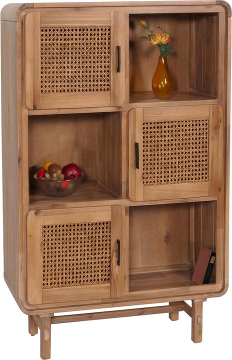 Immagine prodotto Mendler Credenza HWC-M47, vani portaoggetti, rattan acacia tinta in massa 141x90x35cm 32kg (90 x 35 x 141 cm)
