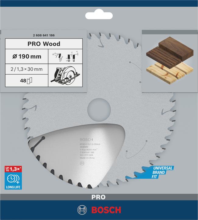 Produktbild Bosch Professional Zubehör PRO Wood Kreissägeblatt, 190 x 2 x 30 mm